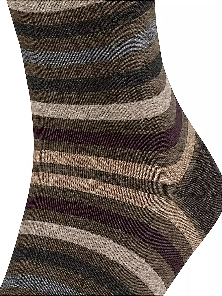 FALKE | Socken TINTED STRIPE beech | hellgrau