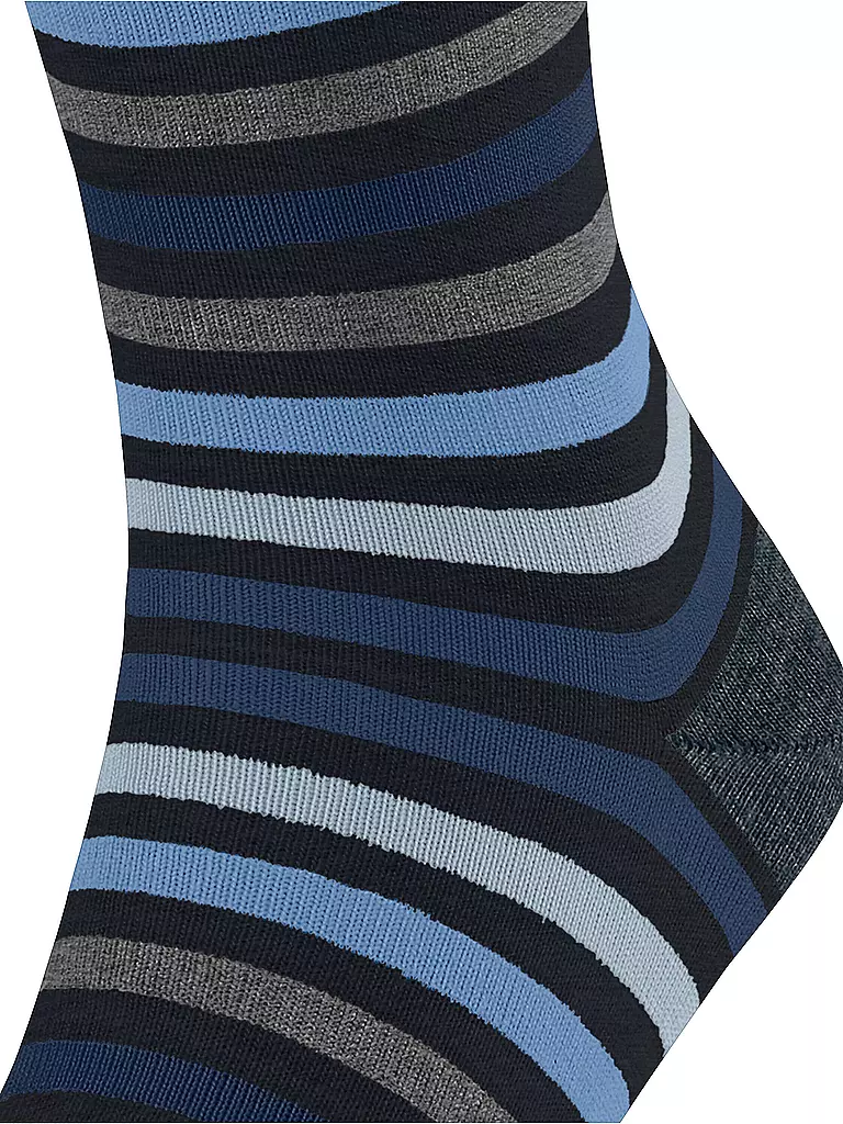 FALKE | Socken TINTED STRIPE dark navy | hellgrau