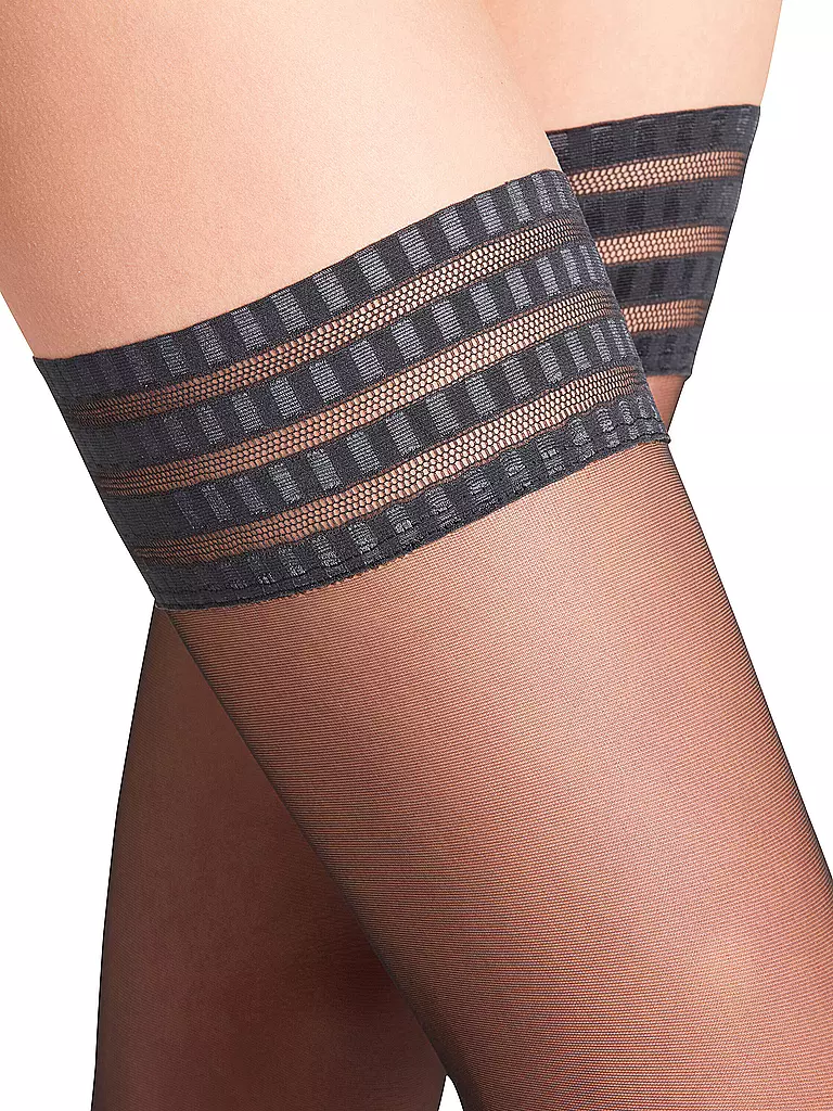 FALKE | Strümpfe Stay Ups PURE MATT 20 schwarz | braun