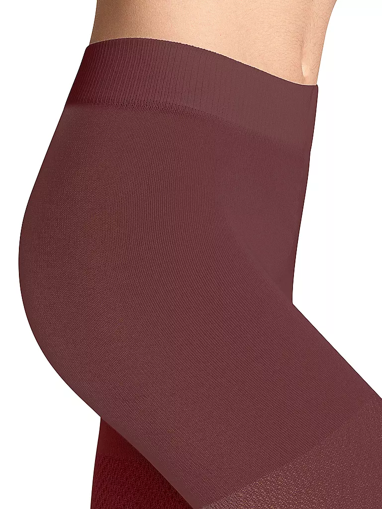FALKE | Strickstrumpfhose FABLE ESTATE cayenne | dunkelrot