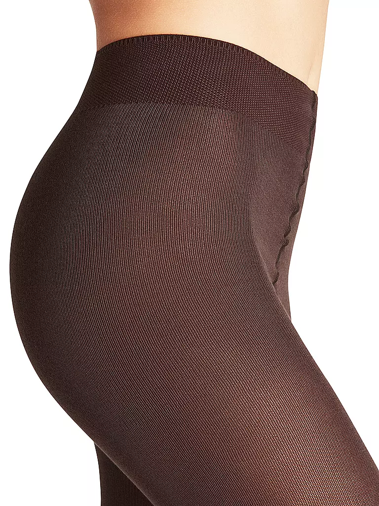 FALKE | Strickstrumpfhose Family Dark Brown | schwarz