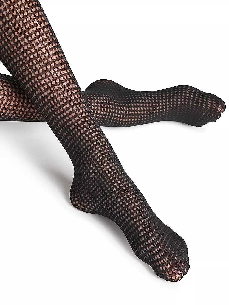 FALKE | Strumpfhose HOUNDSTOOTH 15 den black | beige