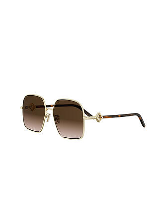 FENDI | FF Diamonds Goldene Eckige Sonnenbrille