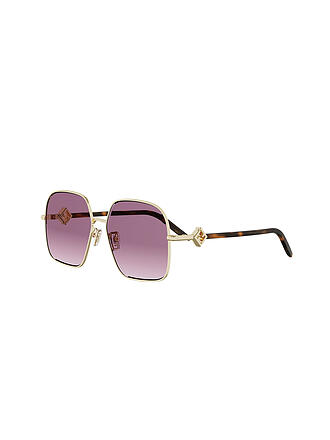 FENDI | FF Diamonds Goldene Eckige Sonnenbrille