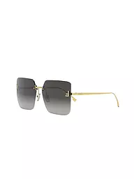 FENDI | FENDI First Crystal goldene eckige Sonnenbrille | Gold