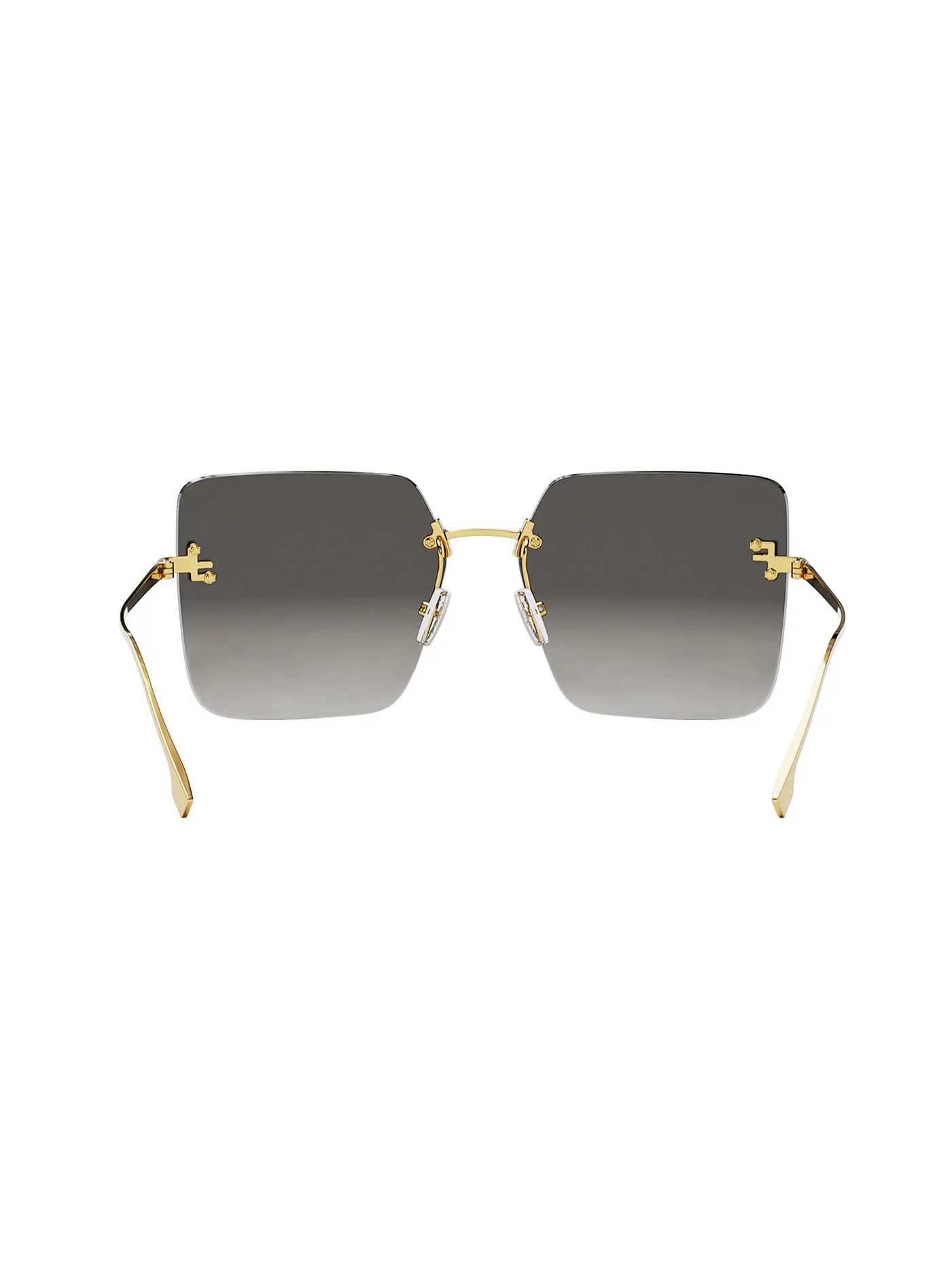FENDI | FENDI First Crystal goldene eckige Sonnenbrille | gold