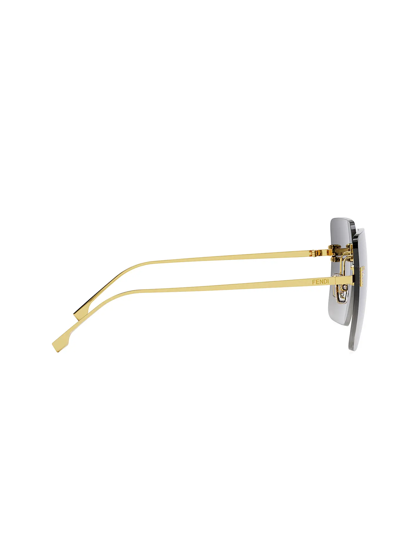 FENDI | FENDI First Crystal goldene eckige Sonnenbrille | gold