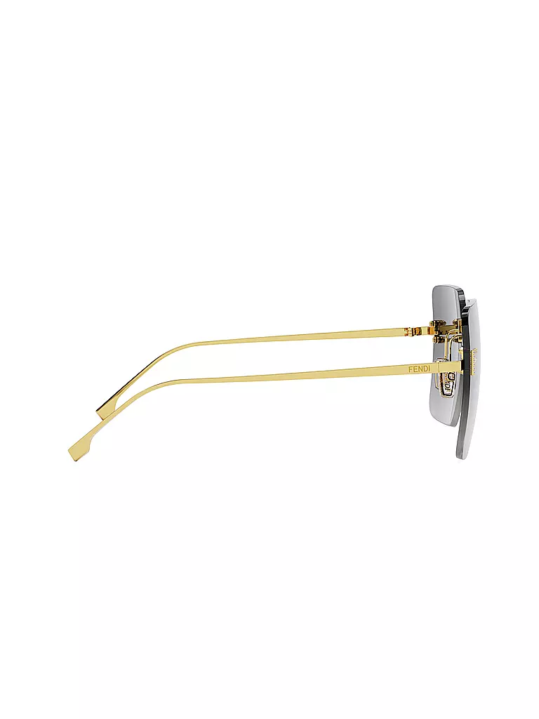 FENDI | FENDI First Crystal goldene eckige Sonnenbrille | gold