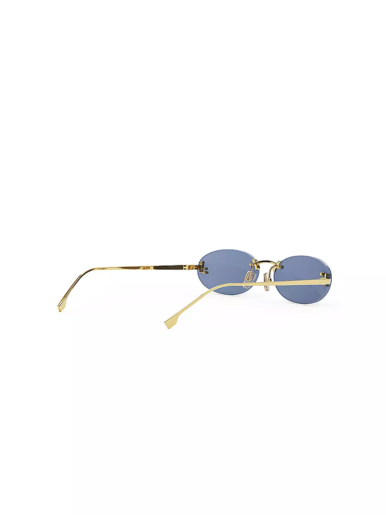 FENDI | FENDI First Crystal goldene ovale Sonnenbrille | gold