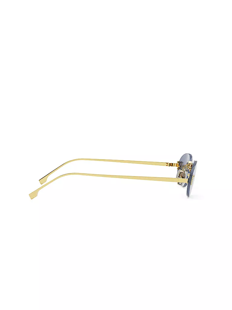 FENDI | FENDI First Crystal goldene ovale Sonnenbrille | gold