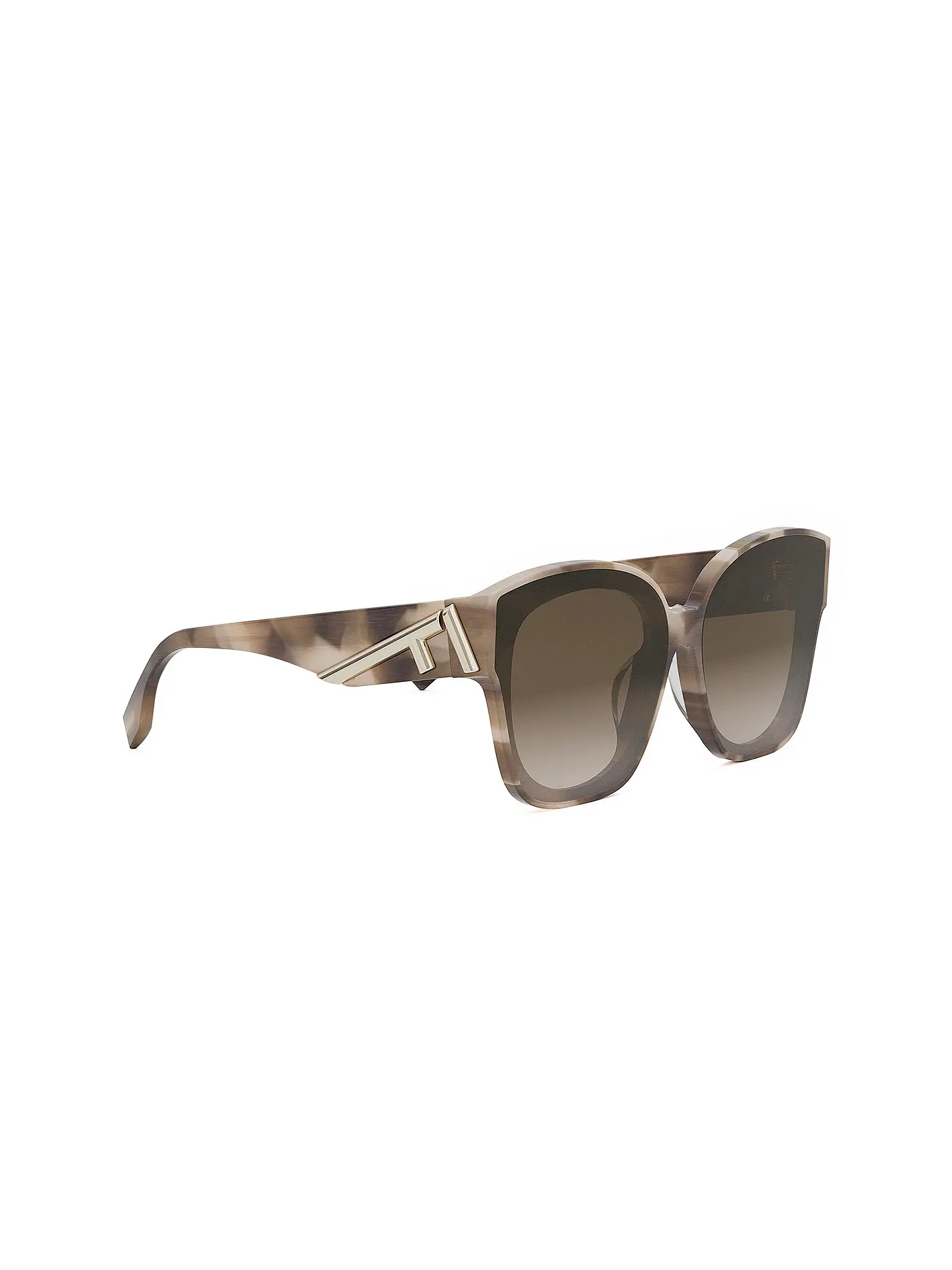 FENDI | FENDI First havanabraune eckige Sonnenbrille  | braun