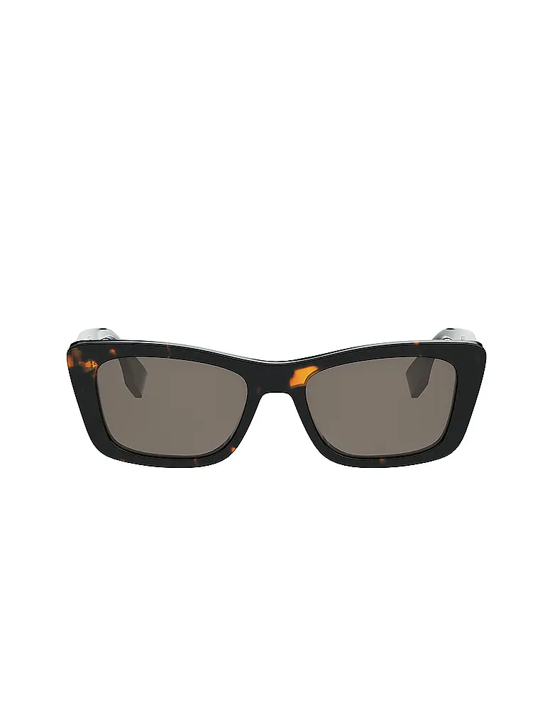 FENDI | FENDI Lettering havana eckige Sonnenbrille | 