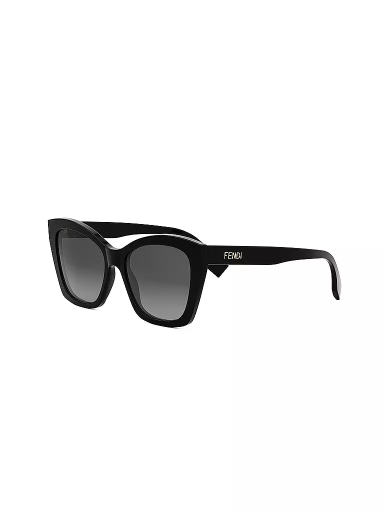 FENDI | FENDI Lettering schwarze eckige Sonnenbrille  | schwarz