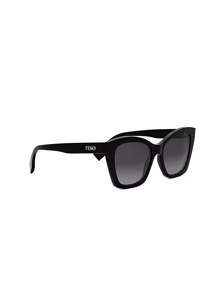 FENDI | FENDI Lettering schwarze eckige Sonnenbrille  | schwarz