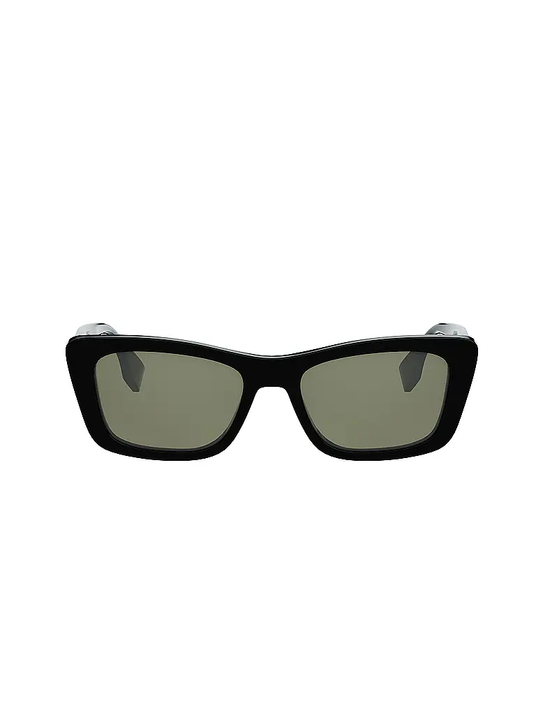FENDI | FENDI Lettering schwarze eckige Sonnenbrille | schwarz