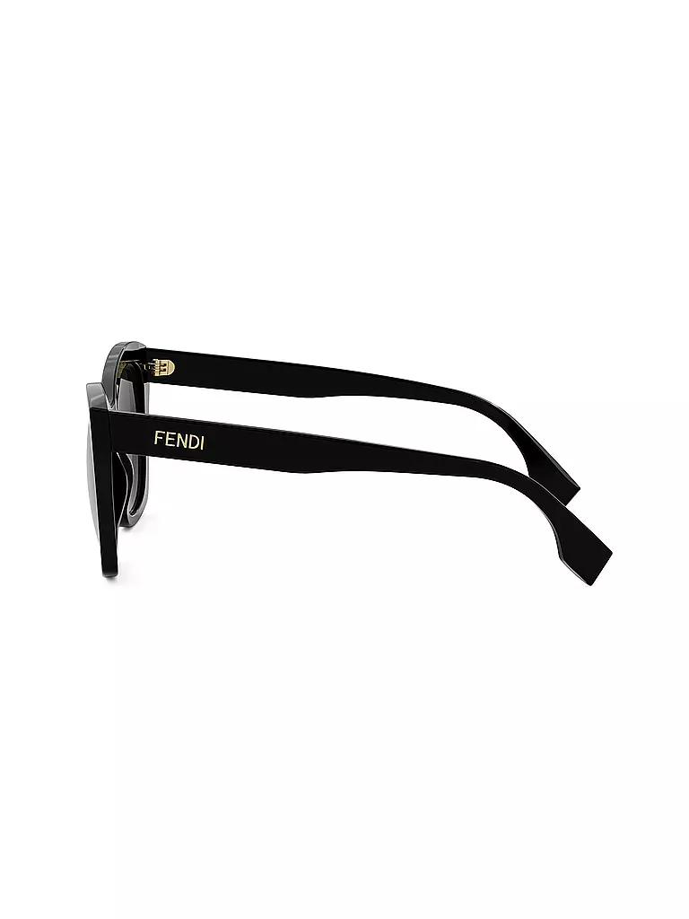 FENDI | FENDI Lettering schwarze eckige Sonnenbrille | schwarz