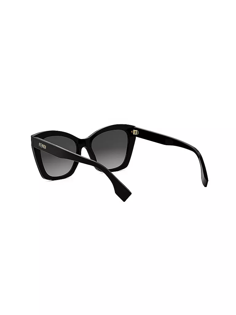 FENDI | FENDI Lettering schwarze eckige Sonnenbrille | schwarz