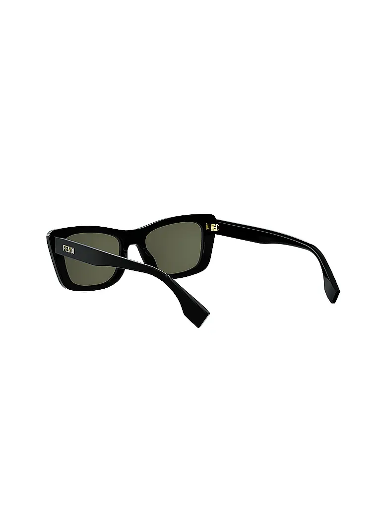 FENDI | FENDI Lettering schwarze eckige Sonnenbrille | schwarz