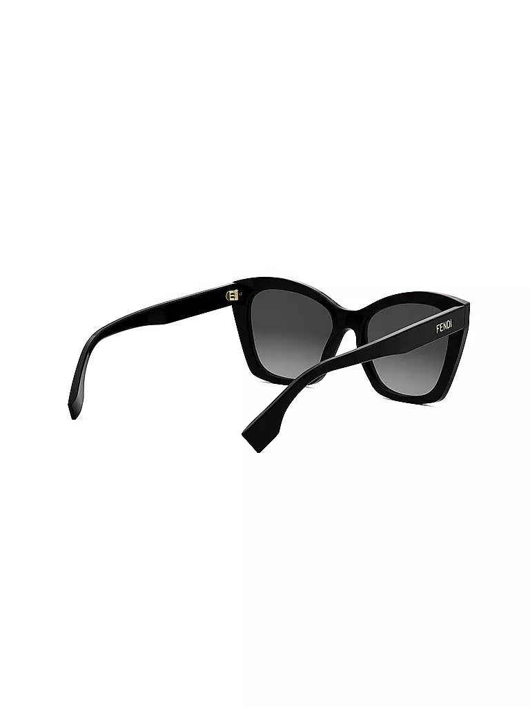 FENDI | FENDI Lettering schwarze eckige Sonnenbrille | schwarz