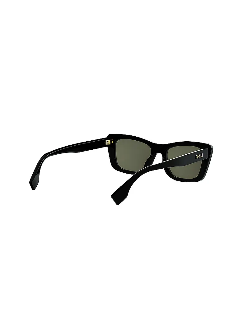 FENDI | FENDI Lettering schwarze eckige Sonnenbrille | schwarz