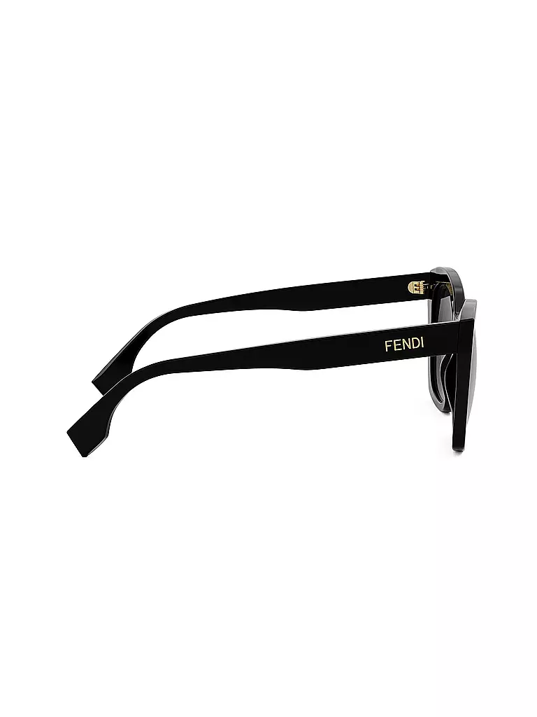 FENDI | FENDI Lettering schwarze eckige Sonnenbrille | schwarz