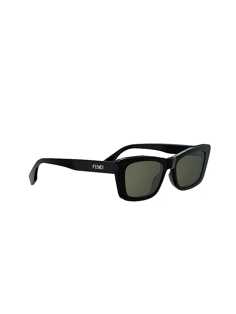 FENDI | FENDI Lettering schwarze eckige Sonnenbrille | schwarz