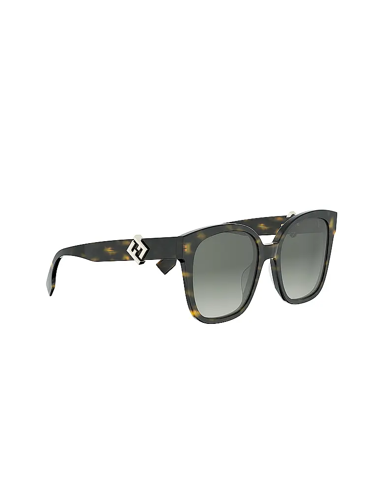 FENDI | FF Diamonds havana eckige Sonnenbrille | braun