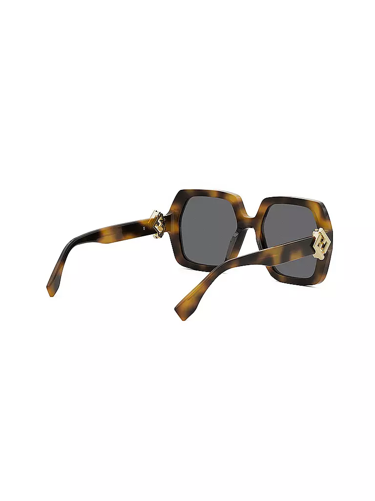 FENDI | FF Diamonds havanabraune eckige Sonnenbrille  | braun