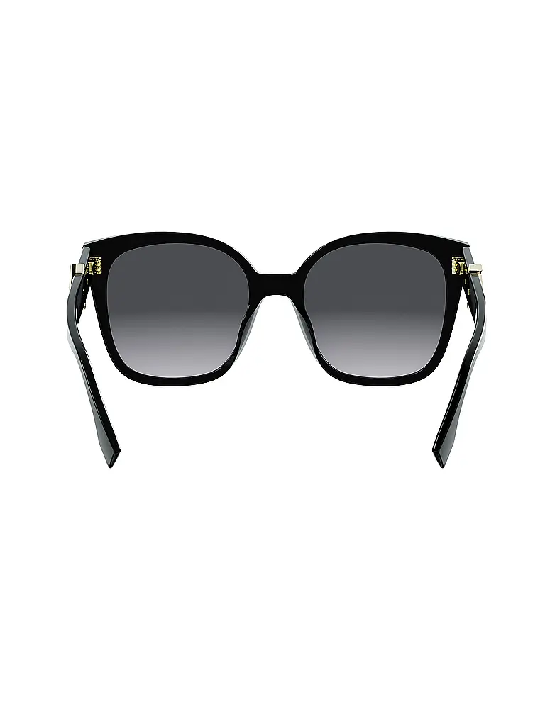 FENDI | FF Diamonds schwarze eckige Sonnenbrille | schwarz