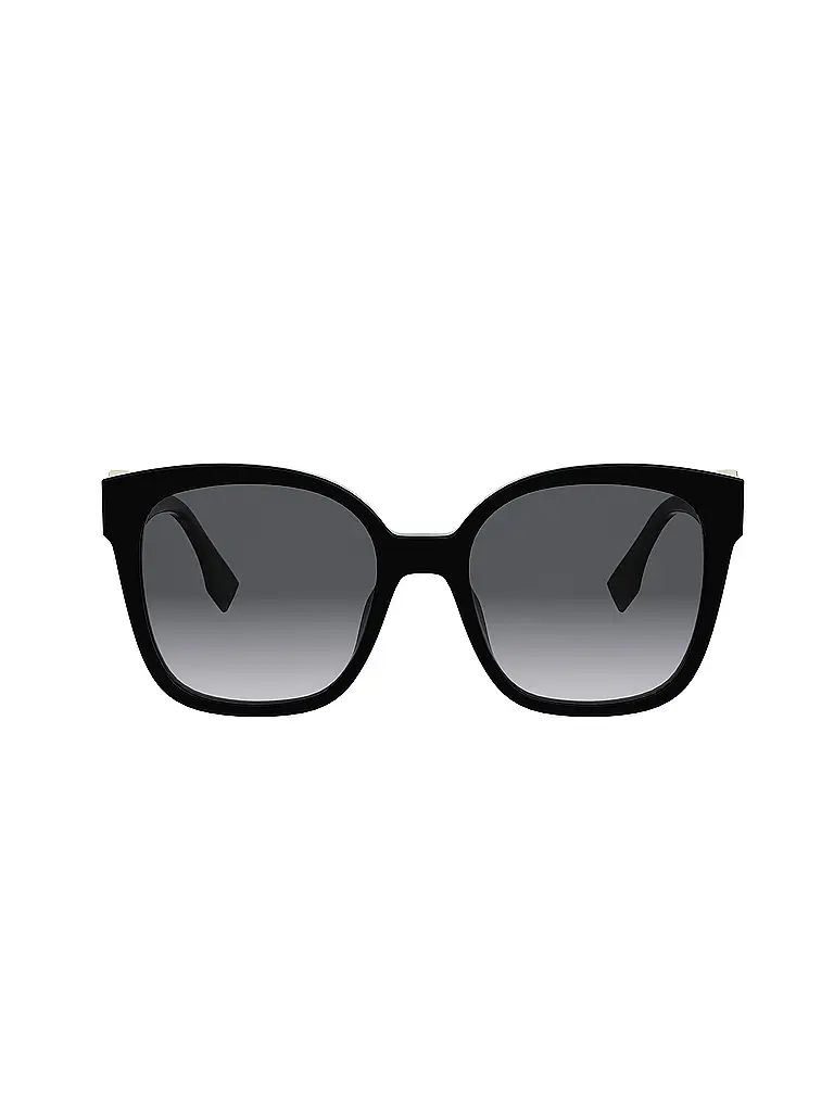 FENDI | FF Diamonds schwarze eckige Sonnenbrille | schwarz