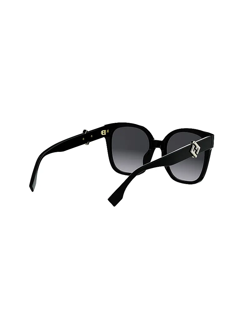 FENDI | FF Diamonds schwarze eckige Sonnenbrille | schwarz