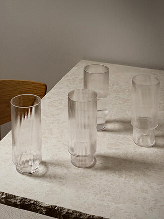FERM LIVING | Longdrinkglas 4er Set RIPPLE