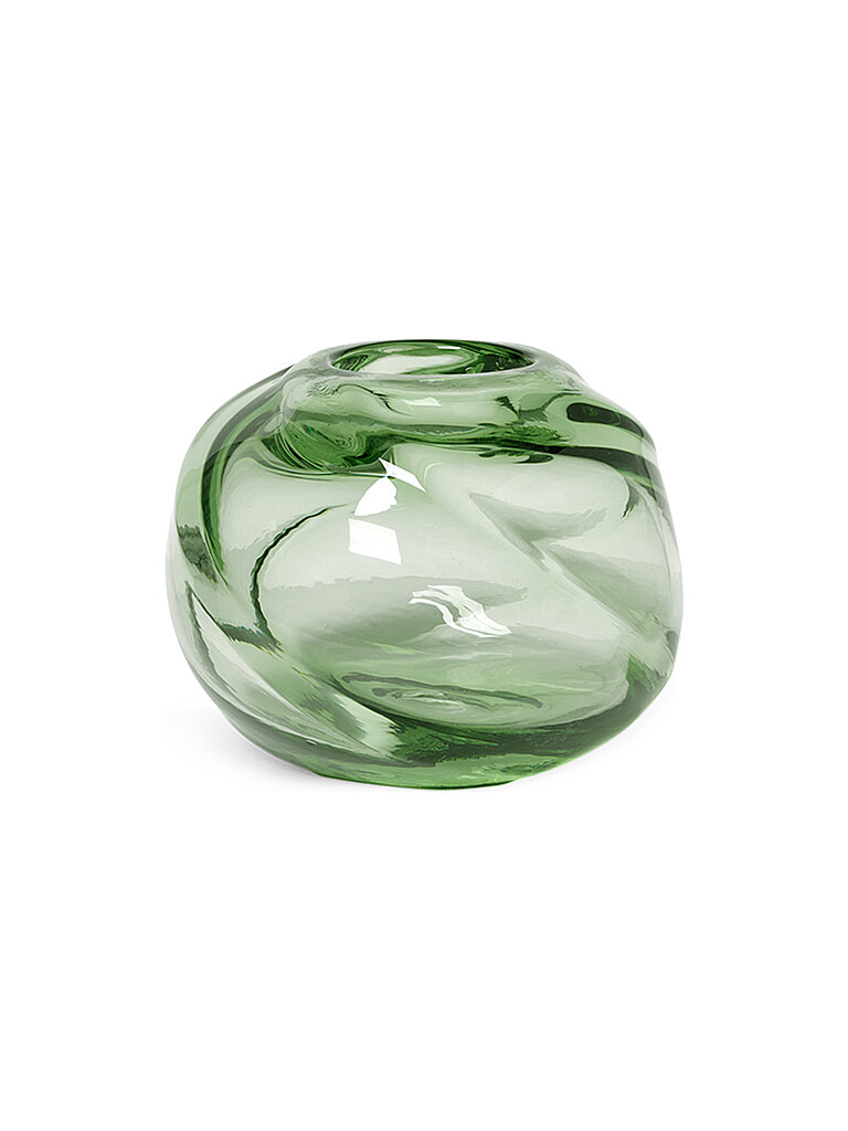 FERM LIVING Vase Water Swirl 16cm Rund grün – FERM LIVING