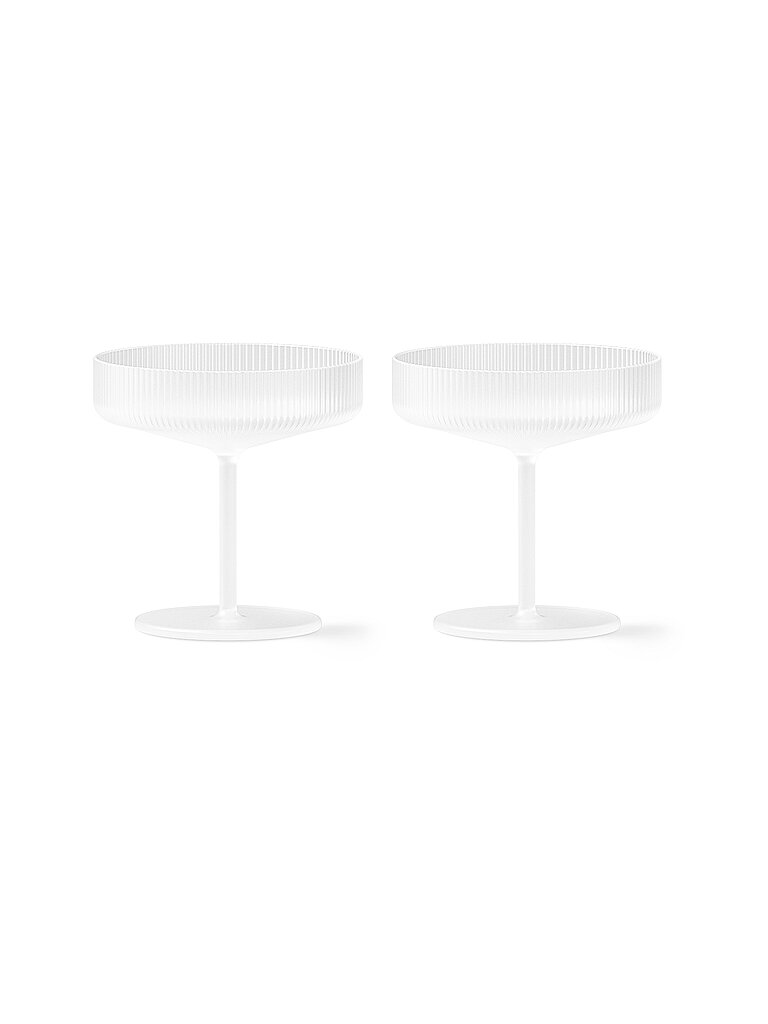 FERM LIVING Champagnerschalen 2er Set RIPPLE Forest – FERM LIVING
