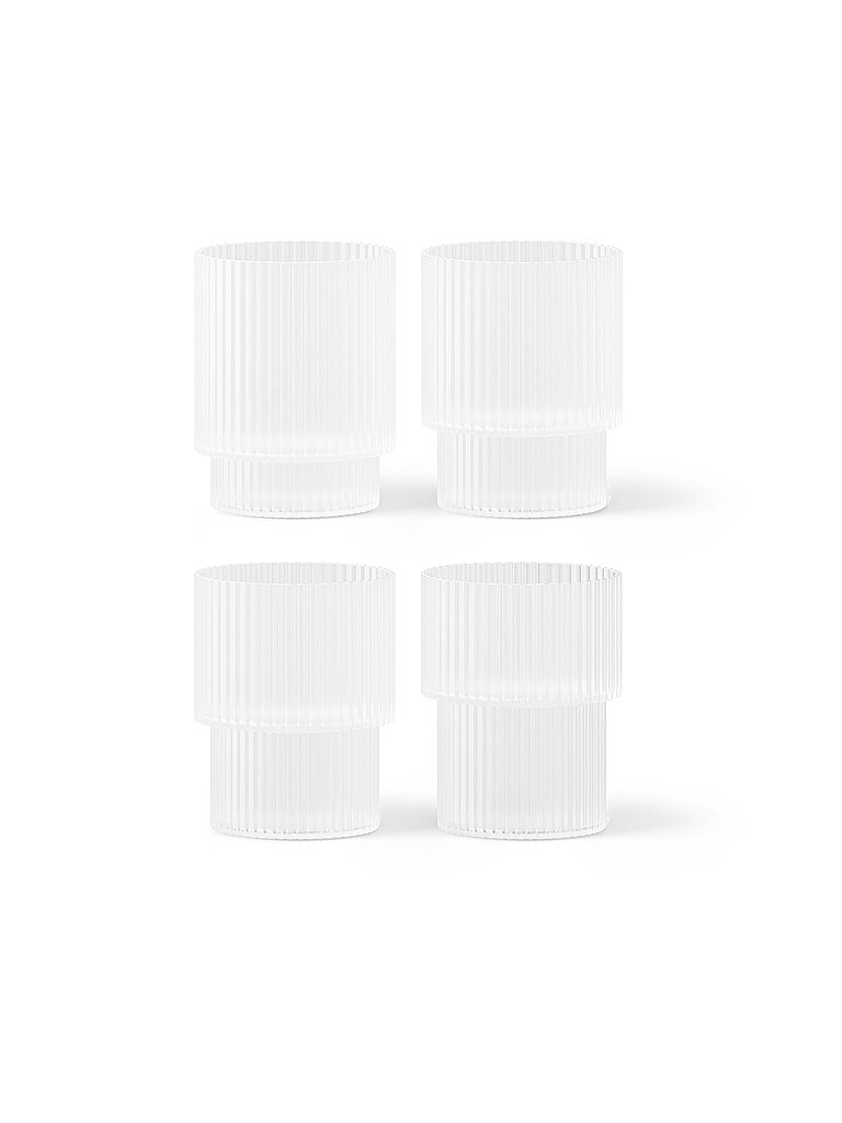 FERM LIVING Trinkglas 4er-Set RIPPLE Frosted – FERM LIVING