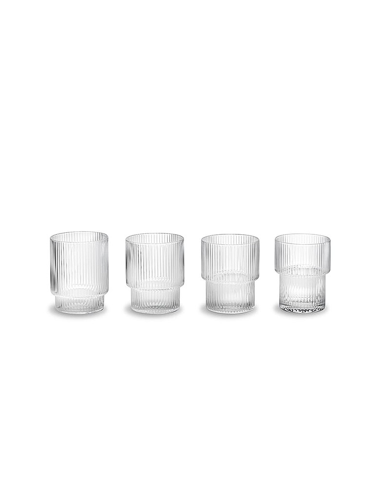 FERM LIVING Ripple Trinkgläser 20 cl 4er Pkg