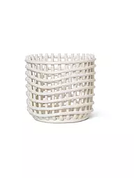 FERM LIVING | Aufbewahrungskorb Keramik Large Off White | weiss