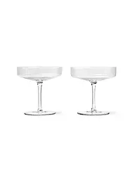 FERM LIVING | Champagnerglas 2er Set RIPPLE | transparent