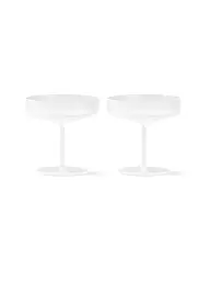 FERM LIVING | Champagnerschalen 2er Set RIPPLE Forest | weiss