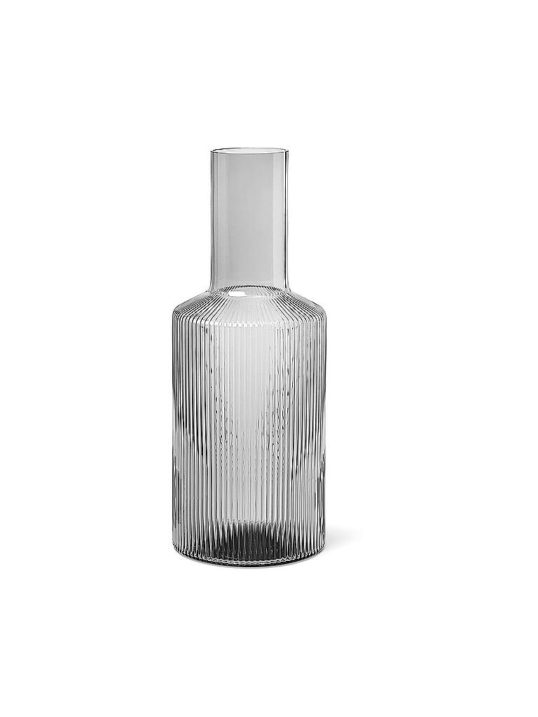 FERM LIVING | Karaffe 1L RIIPPLE Smoked Grey | transparent
