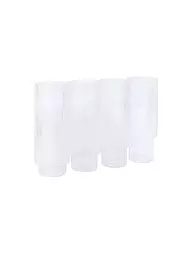 FERM LIVING | Longdrink Glas 4-er Set RIPPLE Smoked Grey | transparent