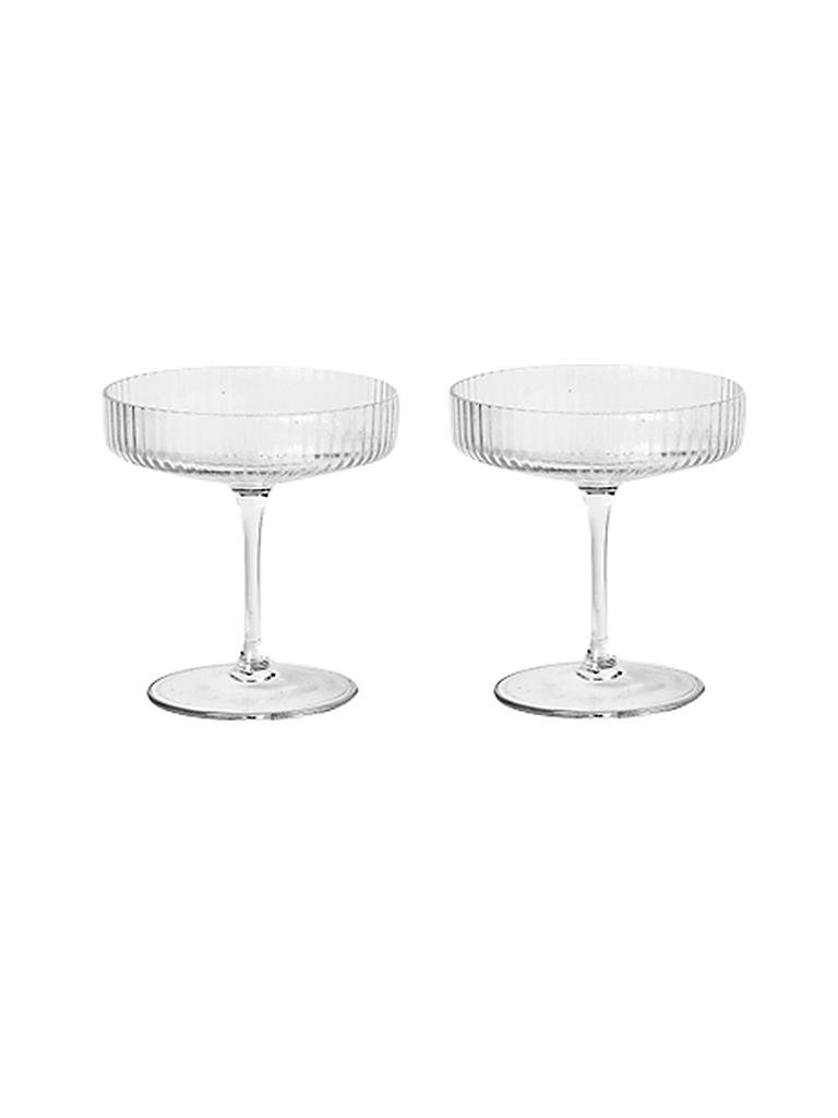 FERM LIVING | Ripple Champagne Saucer | transparent