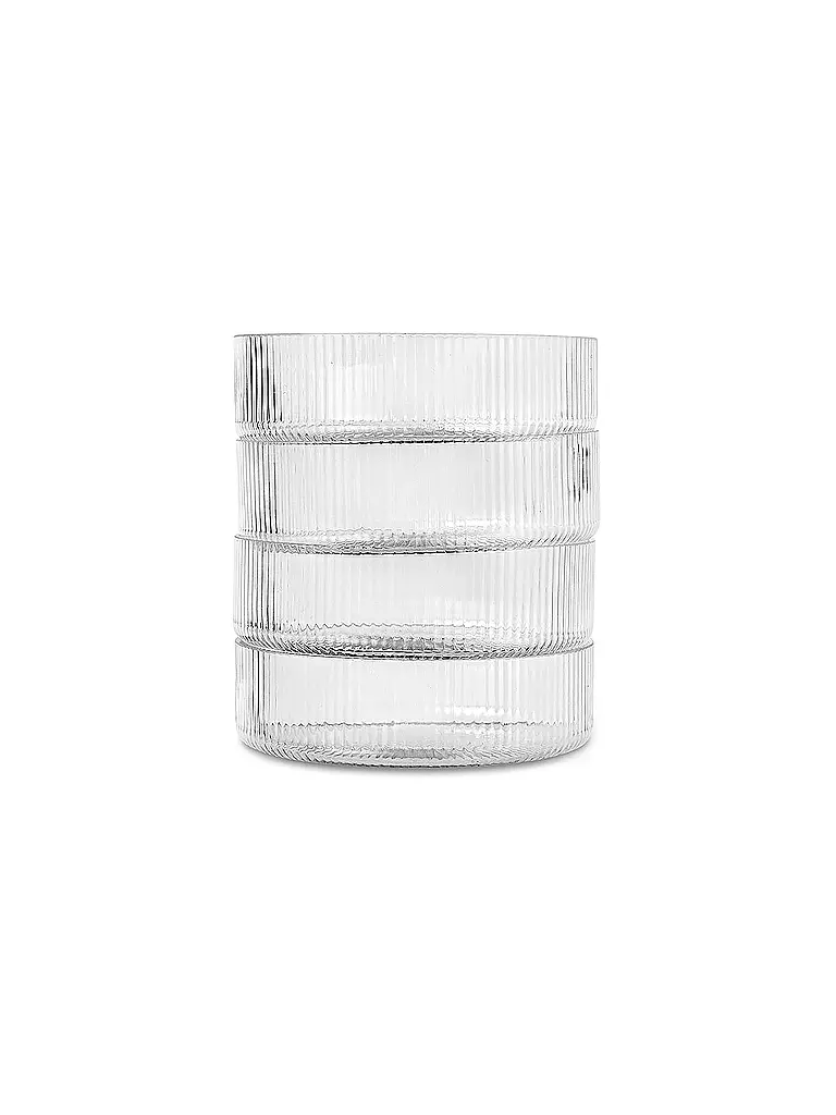 FERM LIVING | Schalen Ripple 4-er Set Clear | transparent