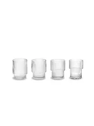 FERM LIVING | Trinkglas 4er Set RIPPLE | transparent