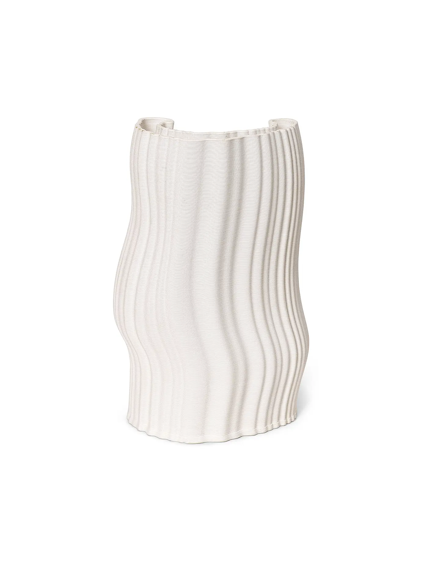 FERM LIVING | Vase MOIRE 30cm Offwhite | weiss