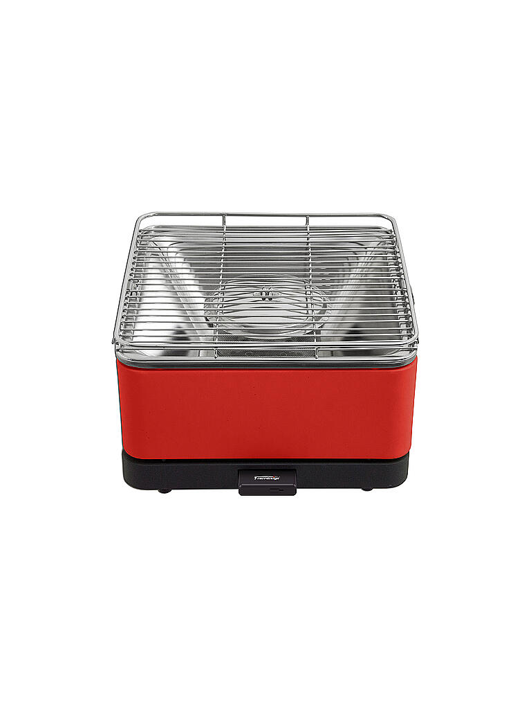 FEUERDESIGN | Holzkohle-Tischgrill Teide 34x34cm Rot | rot