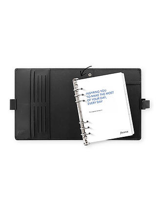 FILOFAX | Terminplaner METROPOL A5 ORGANISER BLACK UNDATED Schwarz