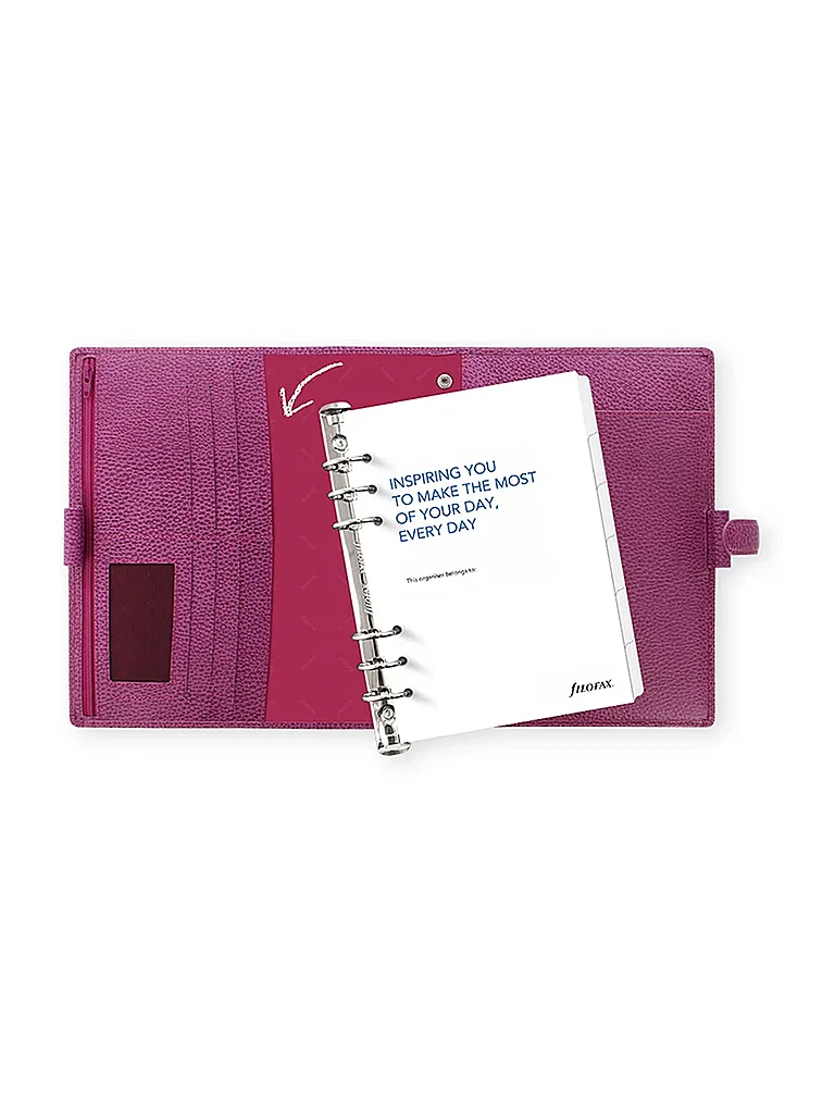 FILOFAX Terminplaner FINSBURY ORGANIZER MODULAR A5 Raspberry Beere rosso scuro