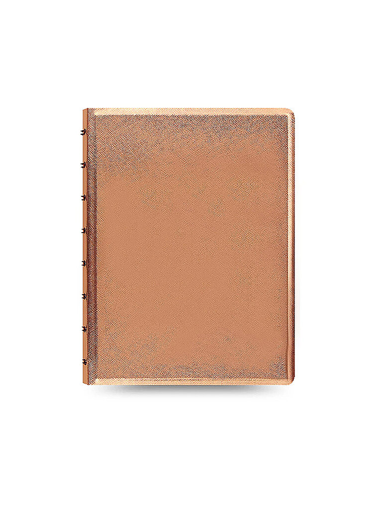 FILOFAX Notizbuch nachfüllbar A5 SAFFIANO METALLIC Rose Gold rosa