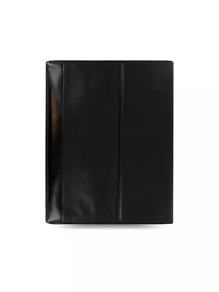 FILOFAX | A4-Mappe aus Nappaleder mit Reißverschluss und abnehmbaren Ringen Schwarz | schwarz